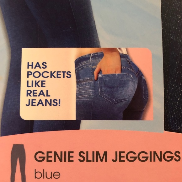 Genie Slim Jeggings Small Blue Pockets - Picture 2 of 10